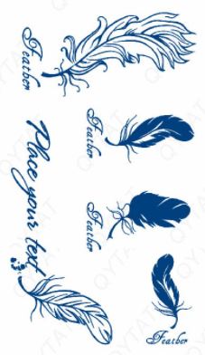2 wochen fake tattoo feder