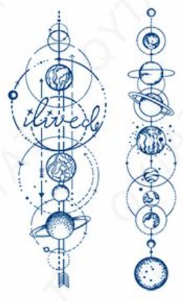 2 Wochen Tattoo inklove Planeten
